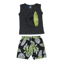 Conjunto Masculino Regata e Bermuda Tactel Sortido 9002925 - Pipa