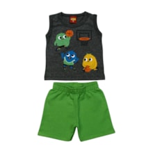 Conjunto Masculino Regata Estampa Bichinhos e Bermuda Moletinho 1001322 - Kyly