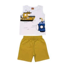 Conjunto Masculino Regata Estampa Bichinhos e Bermuda Moletinho 1001322 - Kyly