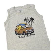 Conjunto Masculino Regata Estampa Carros e Bermuda Moletinho 47000 - Rei Rex 