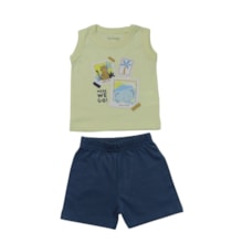 Conjunto Masculino Regata Estampa Coqueiros e Bermuda Moletinho 27394 - Brandili