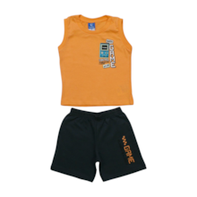 Conjunto Masculino Regata Estampa Game e Bermuda Moletinho 17609 - Teddy 