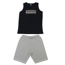 Conjunto Masculino Regata Estampa Skate e Bermuda Moletinho 47126 - Rei Rex