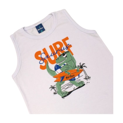 Conjunto Masculino Regata Estampa Surf e Bermuda Moletinho 47003 - Rei Rex 