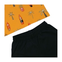 Conjunto Masculino Regata Estampada Abacaxi e Bermuda Moletinho 70327 - Alenice 