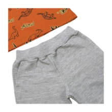 Conjunto Masculino Regata Estampada Dinossauros e Bermuda Moletinho 2384 - Bicho Bagunça   