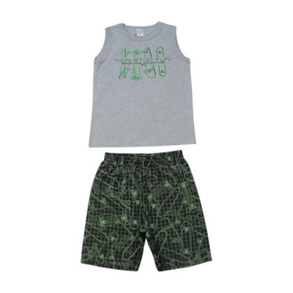 Conjunto Masculino Regata Estampada Skates e Bermuda Tactel 19131 - Boca Grande
