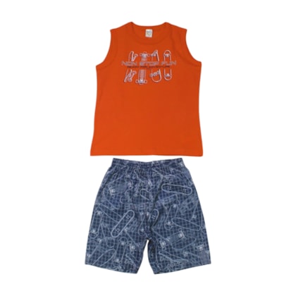 Conjunto Masculino Regata Estampada Skates e Bermuda Tactel 19131 - Boca Grande