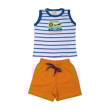 Conjunto Masculino Regata Listrada e Bermuda Moletinho 15130 - Hrradinhos