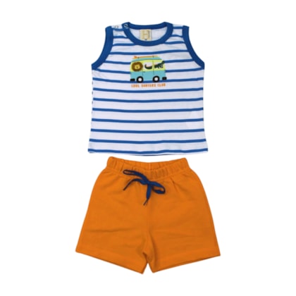 Conjunto Masculino Regata Listrada e Bermuda Moletinho 15130 - Hrradinhos