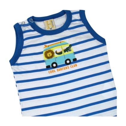 Conjunto Masculino Regata Listrada e Bermuda Moletinho 15130 - Hrradinhos