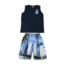 Conjunto Masculino Regata Pranchas Bermuda Tactel - 56907 - Boca Grande