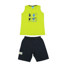 Conjunto Masculino Regata Summer e Bermuda Moletinho 43654 - Kamylus 