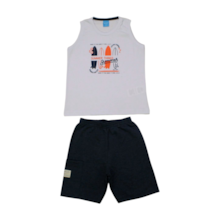 Conjunto Masculino Regata Summer e Bermuda Moletinho 43654 - Kamylus 