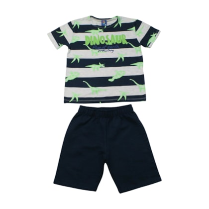 Conjunto Masculino Sortido Camiseta e Bermuda Moletinho 9001588 - Pipa