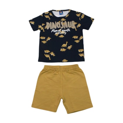 Conjunto Masculino Sortido Camiseta e Bermuda Moletinho 9001588 - Pipa