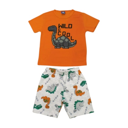 Conjunto Masculino Sortido Camiseta e Bermuda Moletinho 9001597 - Pipa