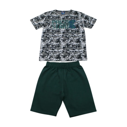 Conjunto Masculino Sortido Camiseta e Bermuda Moletinho 9001601 - Pipa