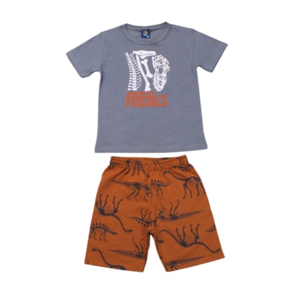 Conjunto Masculino Sortido Camiseta e Bermuda Moletinho 9001626 - Pipa