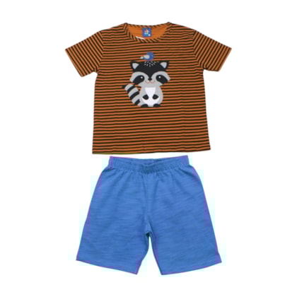 Conjunto Masculino Sortido Camiseta e Bermuda Moletinho 9001740 - Pipa