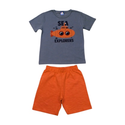 Conjunto Masculino Sortido Camiseta e Bermuda Moletinho 9001824 - Pipa