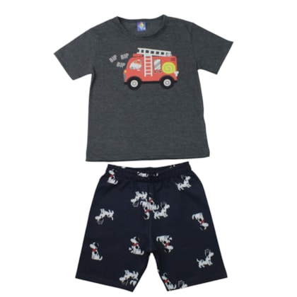 Conjunto Masculino Sortido Camiseta e Bermuda Moletinho 9002926 - Pipa