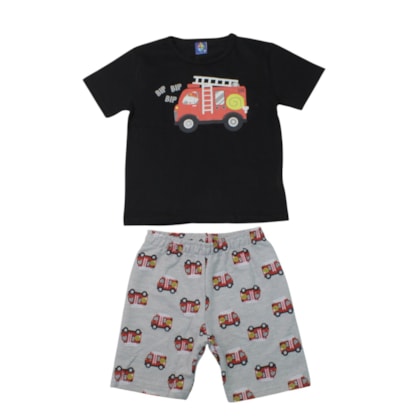 Conjunto Masculino Sortido Camiseta e Bermuda Moletinho 9002926 - Pipa