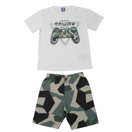 Conjunto Masculino Sortido Camiseta e Bermuda Moletinho 9002936 - Pipa