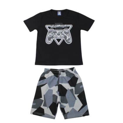 Conjunto Masculino Sortido Camiseta e Bermuda Moletinho 9002936 - Pipa