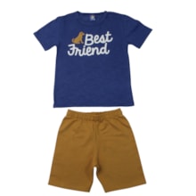 Conjunto Masculino Sortido Camiseta e Bermuda Moletinho 9002937 - Pipa