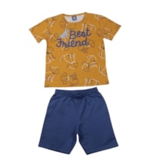 Conjunto Masculino Sortido Camiseta e Bermuda Moletinho 9002937 - Pipa