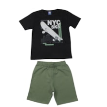 Conjunto Masculino Sortido Camiseta e Bermuda Moletinho 9002941 - Pipa