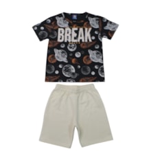 Conjunto Masculino Sortido Camiseta e Bermuda Moletinho 9002948 - Pipa