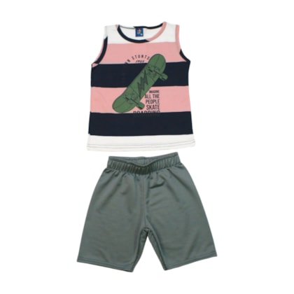 Conjunto Masculino Sortido Regata e Bermuda Moletinho 9001582 - Pipa