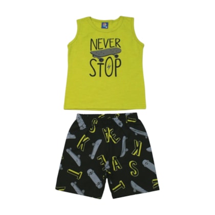 Conjunto Masculino Sortido Regata e Bermuda Moletinho 9001587 - Pipa  