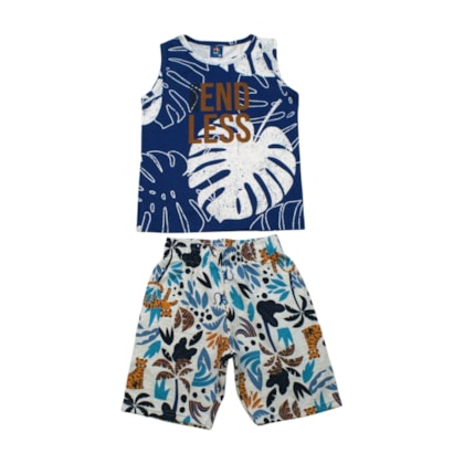 Conjunto Masculino Sortido Regata e Bermuda Moletinho 9001590 - Pipa