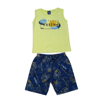 Conjunto Masculino Sortido Regata e Bermuda Moletinho 9001599 - Pipa