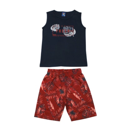 Conjunto Masculino Sortido Regata e Bermuda Moletinho 9001599 - Pipa