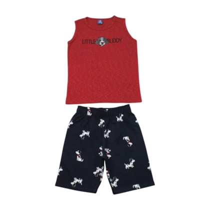 Conjunto Masculino Sortido Regata e Bermuda Moletinho 9001607 - Pipa 