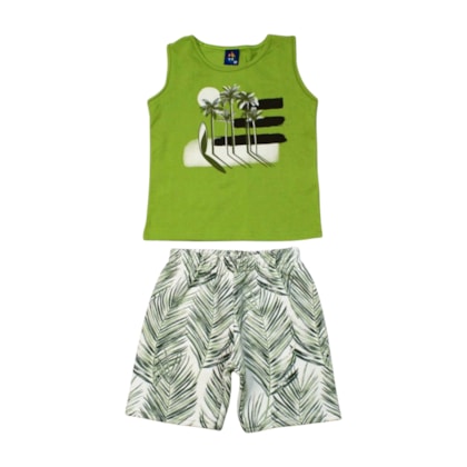 Conjunto Masculino Sortido Regata e Bermuda Moletinho 9001622 - Pipa 