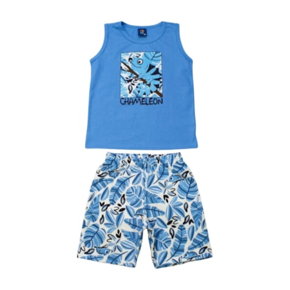 Conjunto Masculino Sortido Regata e Bermuda Moletinho 9001623 - Pipa 