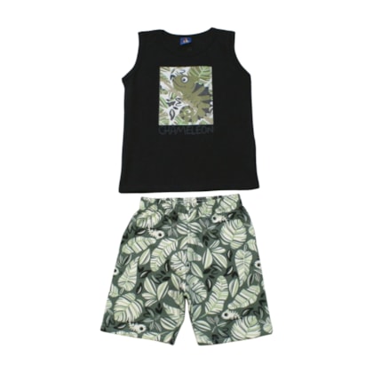 Conjunto Masculino Sortido Regata e Bermuda Moletinho 9001623 - Pipa 