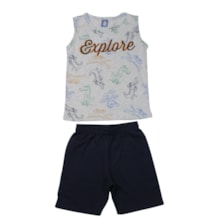 Conjunto Masculino Sortido Regata e Bermuda Moletinho 9002927 - Pipa