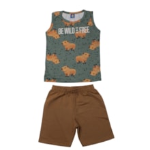 Conjunto Masculino Sortido Regata e Bermuda Moletinho 9002944 - Pipa