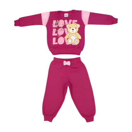 Conjunto Moletom Feminino com Pelo Urso 2292 - Sport Sul