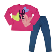 Conjunto Moletom Feminino Love 251658 - Elian