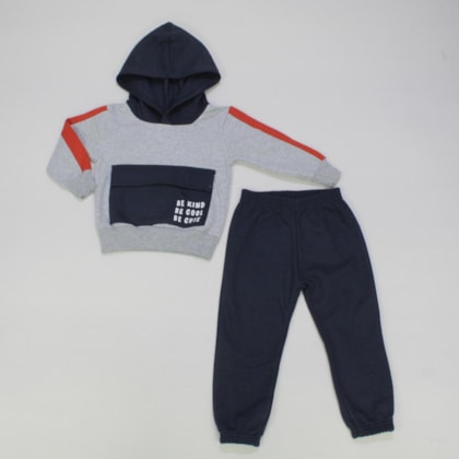 Conjunto Moletom Masculino Blusa com Capuz e Bolso 6096 - By gus