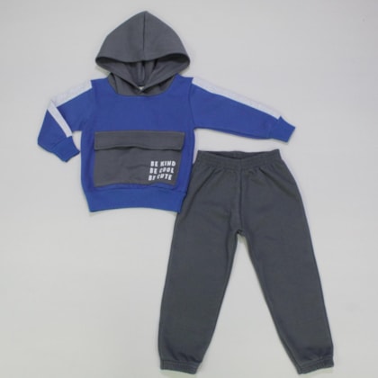 Conjunto Moletom Masculino Blusa com Capuz e Bolso 6096 - By gus