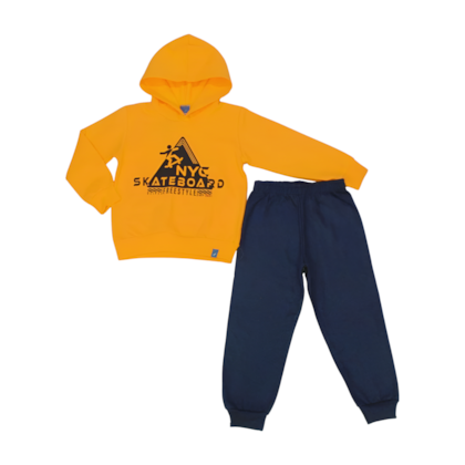 Conjunto Moletom Masculino com Capuz NYC 62728 - Rei Rex