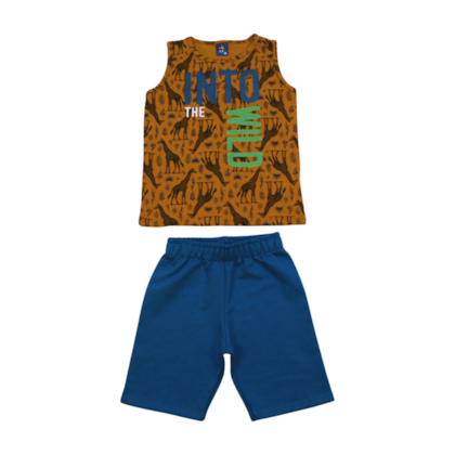 Conjunto Regata e Bermuda Moletinho Sortido 9000084 - Pipa